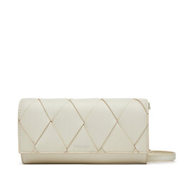 Calvin Klein Borsetta Calvin Klein Ck Woven Convertible Wallet Bag K60K612970 Bianco