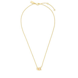 Coach Náhrdelník Coach Pearl Signature C Pendant Necklace 37341916GLD651 Zlatá