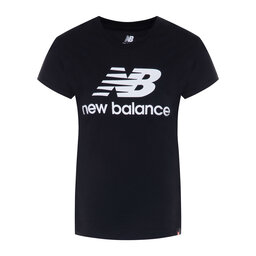 New Balance New Balance Marškinėliai Essentials Stacked Logo Tee WT91546 Juoda Athletic Fit
