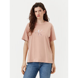 Calvin Klein Jeans Calvin Klein Jeans Marškinėliai Monologo J20J224798 Smėlio Relaxed Fit