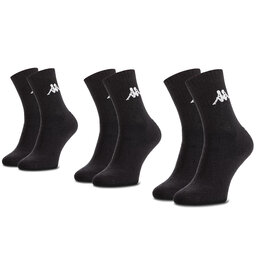 Kappa 3er-Set hohe Unisex-Socken Kappa 704304 Black 005