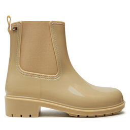 Tommy Hilfiger Guminiai batai Tommy Hilfiger Flag Rainboot FW0FW08213 Smėlio