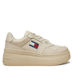 Tommy Jeans Сникърси Tommy Jeans Retro Basket EN0EN02506 Бежов