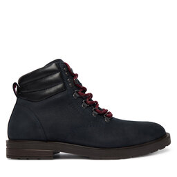 Tommy Hilfiger Schnürschuhe Tommy Hilfiger Cleated Hilfiger Wrm Hook Boot FM0FM05699 Dunkelblau