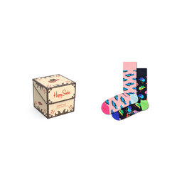Happy Socks Комплект 2 чифта дълги чорапи мъжки Happy Socks XJMR02-1300 Цветен