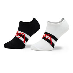 Emporio Armani Set de 2 perechi de șosete scurte pentru bărbați Emporio Armani 306228 3R300 00911 Bianco/Nero