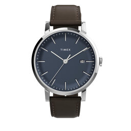 Timex Klocka Timex Midtown 38Mm TW2V36500 Silver/Brwon