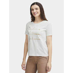 Fransa Fransa Marškinėliai 20613424 Balta Regular Fit