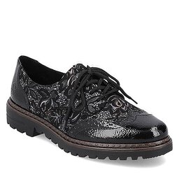 Rieker Oxfordskor Rieker 54801-90 Black / Schwarz-Metallic 90