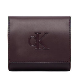 Calvin Klein Geldbörse Calvin Klein Bold Ck Medium Bifold LV04F1156G Dunkelrot