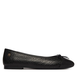 Tommy Hilfiger Ballerinas Tommy Hilfiger Th Monogram Ballerina FW0FW09468 Schwarz