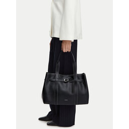 Calvin Klein Handtasche Calvin Klein Buckle Medium Work Tote LV04F3549G Schwarz