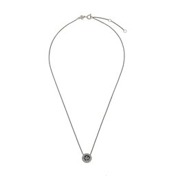 Tory Burch Halsband Tory Burch Kira Enamel Pave Pendant Nackalce 143755 Shiny Hematite/Black Multi 886