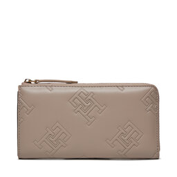 Tommy Hilfiger Veľká dámska peňaženka Tommy Hilfiger Th Refined Large Za Mono AW0AW15756 Smooth Taupe PKB