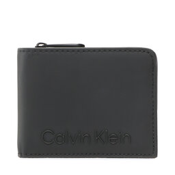 Calvin Klein Cartera grande para hombre Calvin Klein Rubberized Bifold Half Z/A K50K509600 Ck Black BAX