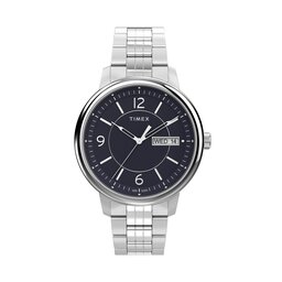 Timex Zegarek Timex Trend Chicago TW2W13600 Silver/Silver