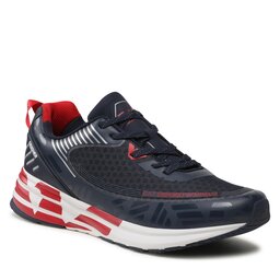 EA7 Emporio Armani Sneakersy EA7 Emporio Armani X8X093 XK238 S329 Blk Iris/Rac.Red/Wht
