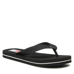 Tommy Jeans Джапанки Tommy Jeans Tjw Flag Eva Beach Sandal EN0EN02194 Black/Ecru BDS