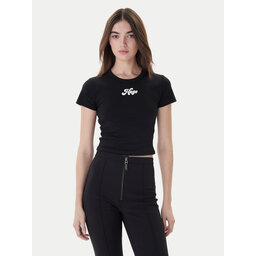 HUGO HUGO T-Shirt Delanor_2 50539132 Schwarz Cropped Fit