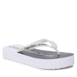 Calvin Klein Jeans Σαγιονάρες Calvin Klein Jeans Beach Sandal Flatform YW0YW00716 White/Black 0K4