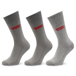 Levi's® Lot de 3 paires de chaussettes hautes homme Levi's® 903052001 Middle Grey Melange