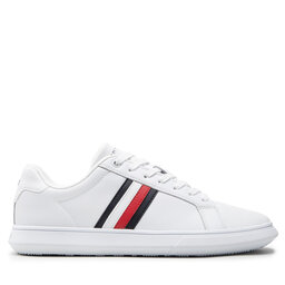 

Снікерcи Tommy Hilfiger Corporate Cup Leather Stripes FM0FM04275 White YBR, Білий