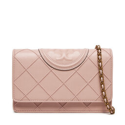 Tory Burch Borsetta Tory Burch Fleming Soft Polished Grain Chain Wallet 158604 Rosa