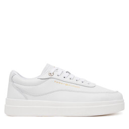 Tommy Hilfiger Laisvalaikio batai Tommy Hilfiger Modern Court Sneaker Lthr FW0FW08800 Balta