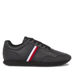 

Снікерcи Tommy Hilfiger Core Lo Runner Pu Lth FM0FM04834 Triple Black 0GQ, Чорний