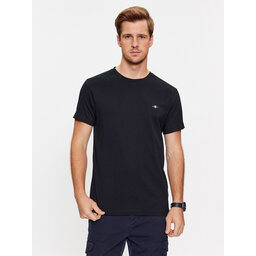 Gant Gant Marškinėliai Shield 2003185 Juoda Slim Fit
