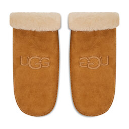 Ugg Damenhandschuhe Ugg Sheepskin Embroider Mitten 20932 Chestnut