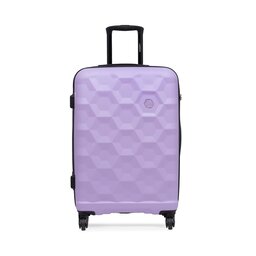 Lasocki Közepes keményfedelű bőrönd Lasocki WAL-M-02PURPLE-ABS-04 Lila