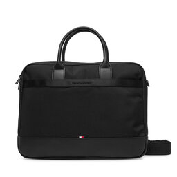 Tommy Hilfiger Torba na laptopa Tommy Hilfiger Th Nylon Travel Computer Bag AM0AM13470 Czarny