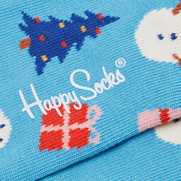 

Високі дитячі шкарпетки Happy Socks KBIO01-6300 Голубий