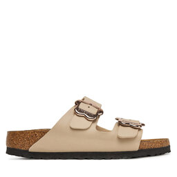 Birkenstock Pantoletten Birkenstock Arizona Flower Buckle Kids 1030419 D Écru