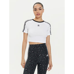 adidas adidas Marškinėliai 3-Stripes Baby IP0662 Balta Slim Fit