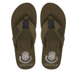 Tommy Hilfiger Zehentrenner Tommy Hilfiger Patch Hilfiger Beach Sandal FM0FM05804 Grün