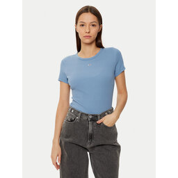 Tommy Jeans Tommy Jeans Majica Essential DW0DW17383 Modra Slim Fit