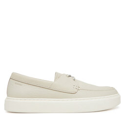 Calvin Klein Mokasyny Calvin Klein Hybrid Lace Up Boat Lth HM0HM01812 Écru
