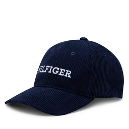 Tommy Hilfiger Șapcă Tommy Hilfiger Monotype Cordoroy Cap AM0AM11990 Bleumarin