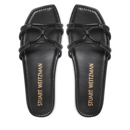 

Шльопанці Stuart Weitzman Wovenknotslidesandal SA616 Black, Чорний