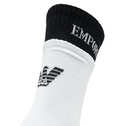

Високі чоловічі шкарпетки Emporio Armani 301122 3R306 00911 Bianco/Nero, Білий