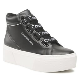 Calvin Klein Jeans Tenisice Calvin Klein Jeans Flatform Mid Branded Laces YW0YW00869 Black/White 0GJ