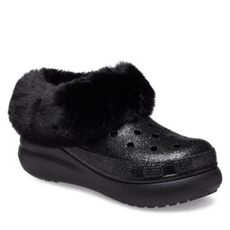 Crocs Papucs Crocs Crocs Furever Crush Crystal Glitter 208974 Black 001