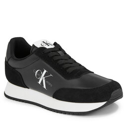 Calvin Klein Jeans Sneakersy Calvin Klein Jeans Retro Runner Low Laceup Ny Pearl YW0YW01056 Black/White BEH