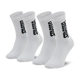 Starter Комплект 2 чифта дълги чорапи мъжки Starter SUS-006 White/Black 300