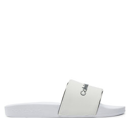 Calvin Klein Jeans Šľapky Calvin Klein Jeans Slide Instituitional Mtr YW0YW01508 Biela