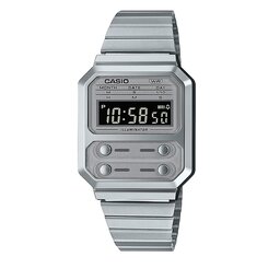 Casio Zegarek Casio Vintage A100WE-7BEF Srebrny