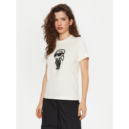 KARL LAGERFELD KARL LAGERFELD T-Shirt A1W17126 Εκρού Regular Fit