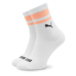 

Набір з 2 пар високих шкарпеток unisex Puma Unisex Heritage 938022 White / Flame Orange 01, Білий